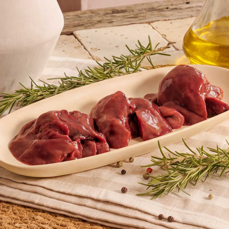 Hígados de pollo - 70 gramos por unidad aproximadamente