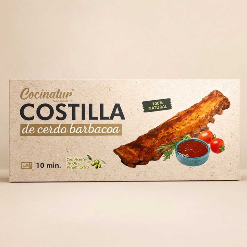 Costilla de cerdo asada al toque de barbacoa