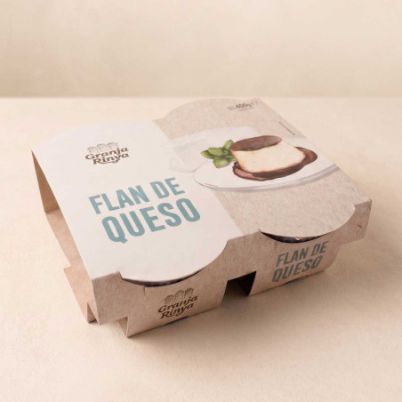 Flan de queso, en pack de 4 uds de 100 gr