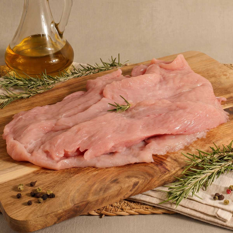 Filete de pechuga de pavo. Peso aprox de 170 g por unidad.