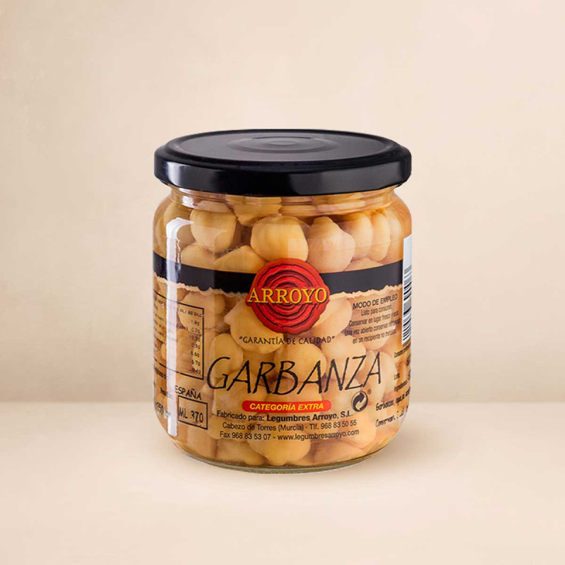 Garbanza o garbanzo selección, tarro de 360 gramos