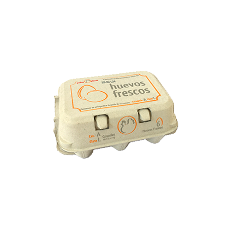 Docena de huevos frescos XL -  Caja de cartón con 12 uds