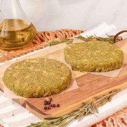 Burger de pollo con calabacín y queso