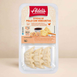 Gyozas de pollo y verduras