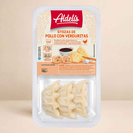 Gyozas de pollo y verduras