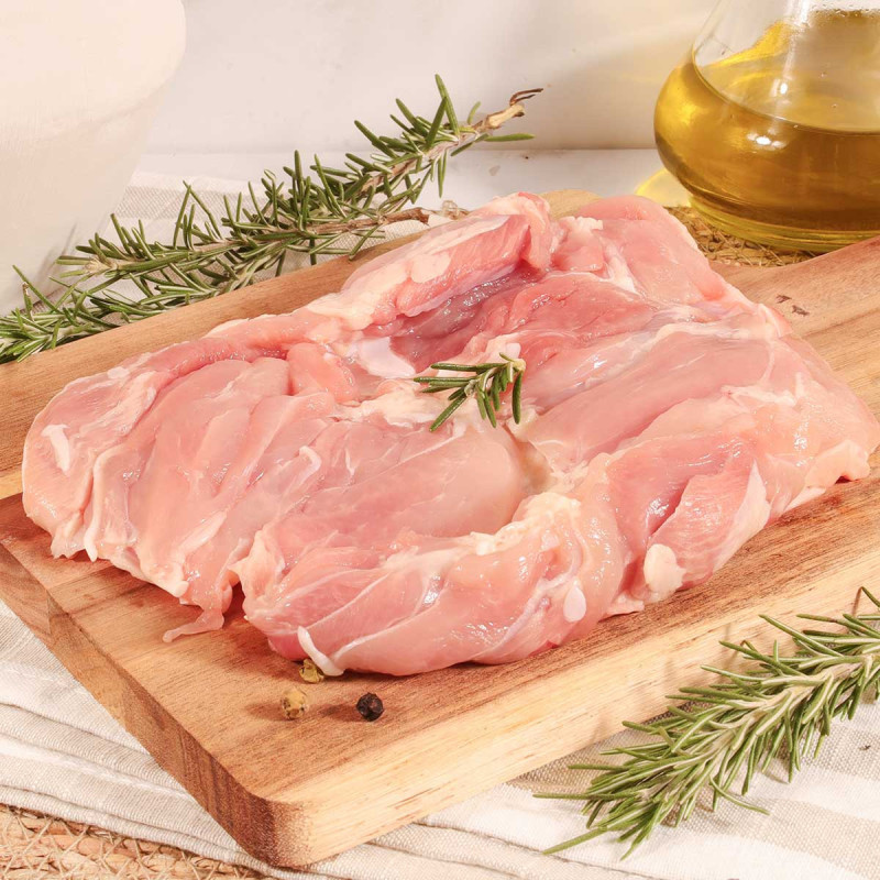 Muslos de pollo deshuesados con contramuslo de 300 gr la unidad