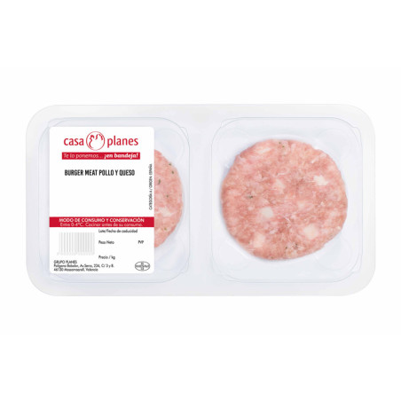Burger de pollo y queso Bandeja