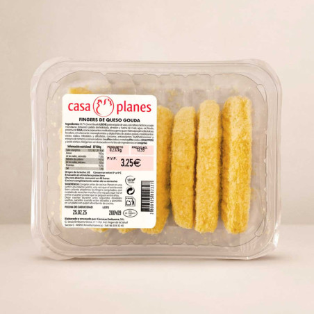 Fingers de queso gouda, por unidad.